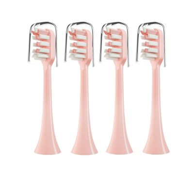 WENH 4pcs for X3/X3U/X5 Replacement Toothbrush Heads Clean Tooth Brush Heads Sonic Electric Toothbrush Soft Bristle Nozzles(4pcs Pink)