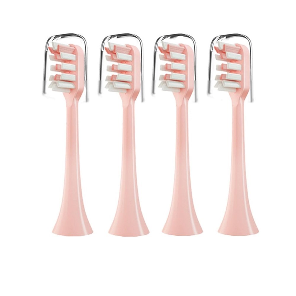 WENH 4pcs for X3/X3U/X5 Replacement Toothbrush Heads Clean Tooth Brush Heads Sonic Electric Toothbrush Soft Bristle Nozzles(4pcs Pink)
