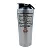 Getagift I Got This Because Secret Santa Knows Nothing About Me, Humorous Christmas 500ml Aluminium Shaker Bottle for Supplement Shakes - Easy Clean, Durable Cup. (Silver) view 1