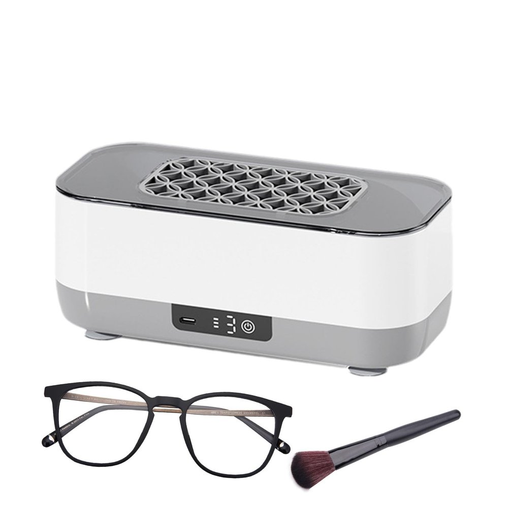 Retainer Cleaner Ultrasonic - 400ml Ultrasonic Cleaning Machine | 360 Degree Denture Cleaning Machine with 3 Modes | Ultrasonic Jewelry Cleaner Ultrasonic Cleaner Machine for Rings Glasses