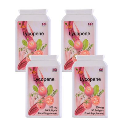 Ved Lycopene Supplement, Supports Energy Balance, Non-GMO, High Lycopene 500mg x 90 Softgel(Pack of 4)