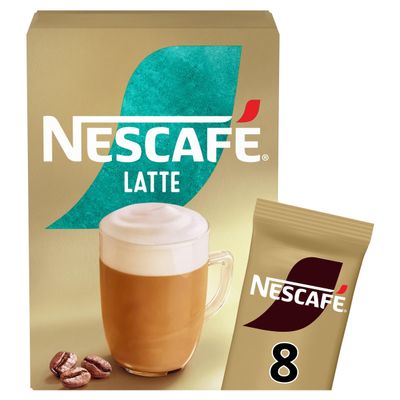 Nescaf Gold Latte Instant Coffee Sachets 8ea