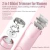 Dual Head Shaver Women,Bikini Shaver,2 in 1 Dual-Head Electric Razors, Waterproof Bikini Trimmer for Women,for Pubic Bikini Armpits Legs Arms Body Face, Wet & Dry Use Hair Removal view 4
