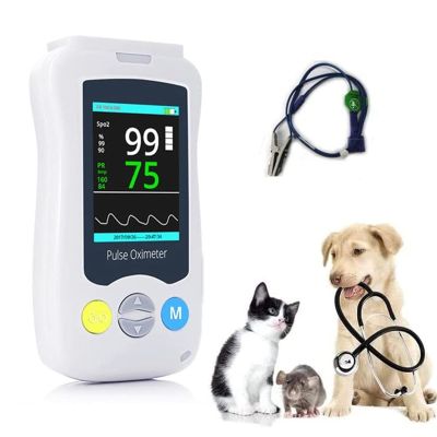Veterinary Pulse Oximeter for Cat Dog - Handheld Vet SPO2 Pulse Rate Monitor with Ear/Tongue Sensor