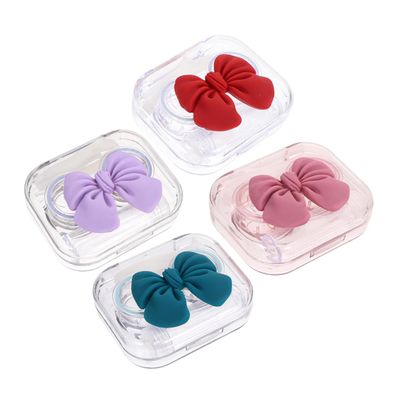 HAPINARY 4 Sets Cute Contacts Case in Material Small for Contacts Lens Storage Box for Organizing Multiple Glasses Case