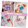 HAPINARY 4 Sets Cute Contacts Case in Material Small for Contacts Lens Storage Box for Organizing Multiple Glasses Case view 2