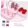 HAPINARY 4 Sets Cute Contacts Case in Material Small for Contacts Lens Storage Box for Organizing Multiple Glasses Case view 3