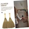 TOGEVAL 3pcs Small Desktop Broom Set with Short Handle, Portable Whisk Dust Brush for Household Cleaning, Dust Removing Brush for Kitchen and Office Surfaces view 3