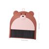 PRETYZOOM Cute Bear Mini Dustpan and Brush Set, Small Hand Broom with Dustpan for Tabletop Cleaning, Brown Bear Design, Compact Cleaning Brush Set for Keyboards and Pet Cages, view 2