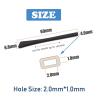 8 Pairs Eyeglass Replacement Temples for Thin Metal Eyeglass Legs, Silicone Eyeglass End Tips Ear Sock Pieces Tube Sleeve Color Black view 3