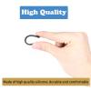 8 Pairs Eyeglass Replacement Temples for Thin Metal Eyeglass Legs, Silicone Eyeglass End Tips Ear Sock Pieces Tube Sleeve Color Black view 4