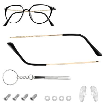 1 Pair Universal Gold Metal Eyeglass Replacement Arms Versatile Temple Replacement for Sunglasses and Eyeglasses Repair