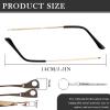 1 Pair Universal Gold Metal Eyeglass Replacement Arms Versatile Temple Replacement for Sunglasses and Eyeglasses Repair view 2