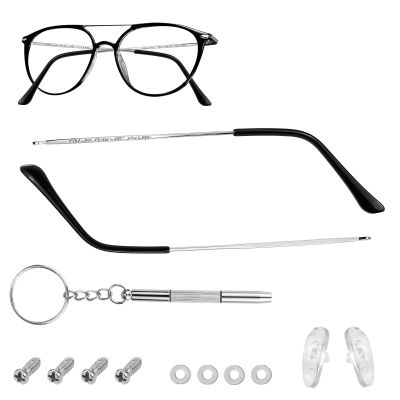 1 Pair Silver Thin Metal Eyeglass Replacement Arms Ideal for Glasses and Sunglasses Frame Repair