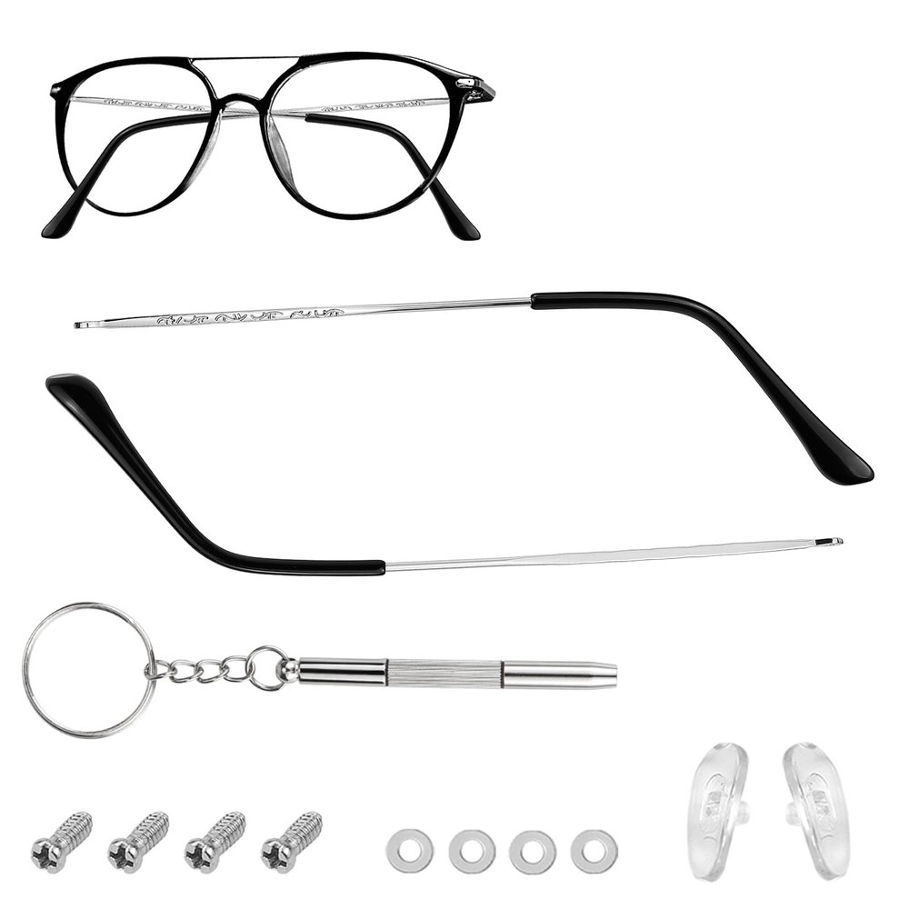 1 Pair Silver Thin Metal Eyeglass Replacement Arms Ideal for Glasses and Sunglasses Frame Repair