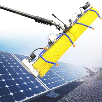 zxmeimm Solar Panel Cleaning Machine,Water Fed Telescopic Brush,Quickly Cleaner Roof,with Water Fed Pole & Backpack,for Photovoltaic Panel Cleaning,7M