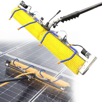 zxmeimm Water Fed Pole Kit,Solar Panel Cleaning Brush,Window Cleaning Brush Pole,Car Wash Brush,for Home and Commercial Window Cleaning Kit,6M