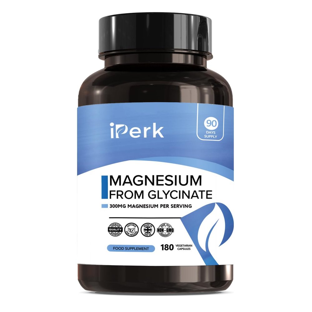 Magnesium Glycinate Capsules Provide 300 mg of Pure Elemental Magnesium Per Serving 180 Vegan Caps