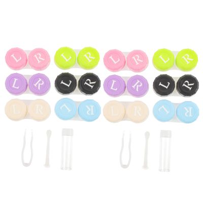 Healeved Glasses Case Cover Lens Boxes Portable Sealing Lens Holders for Eye Care Kit Holder for Travel and Everyday Use