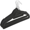 2 UR DOOR Velvet Coat Hangers  Non-Slip Slim Clothes Hangers For Coats, Dresses, Trousers With 360 Rotating Hook  Space-Saving Design For Wardrobe Organization  20 Pack (Black) view 1