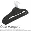2 UR DOOR Velvet Coat Hangers  Non-Slip Slim Clothes Hangers For Coats, Dresses, Trousers With 360 Rotating Hook  Space-Saving Design For Wardrobe Organization  20 Pack (Black) view 2