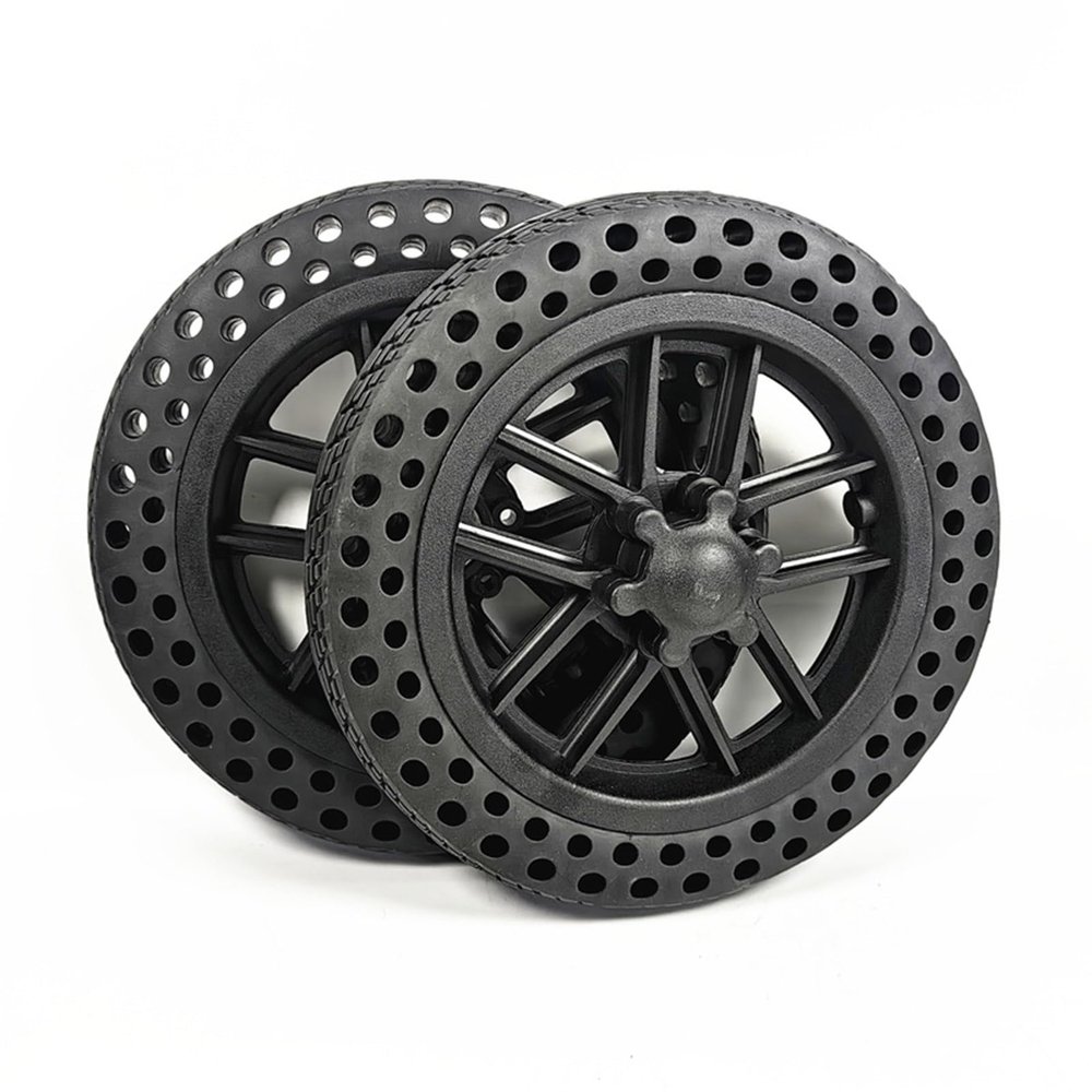 1 Pair of 10 "Front Wheel Replacement Wheels, 10x1.50 Front Wheels for Electric Wheelchairs, Honeycomb Rubber Tires,Bearing 12mm/1/2