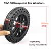 1 Pair of 10 "Front Wheel Replacement Wheels, 10x1.50 Front Wheels for Electric Wheelchairs, Honeycomb Rubber Tires,Bearing 12mm/1/2 view 2