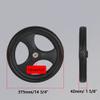 16 Inch Rear Wheels for Wheelchair, Manual Wheelchairs Replacement Wheel, Non-Inflatable PU Tires, Replaceable Trolley Wheels, with 1/2" Bearing view 2
