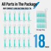 Dhoptical Hard Scleral Lens Remover, 18 Pack RGP PlungerInserter for Soft Hard Lenses Contact Lens RemoverSeafoam view 3