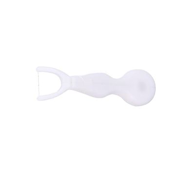 Dental Floss Sticks, Teeth Cleaning Floss Sticks with 30m Dental Floss, Dental Floss Picks for Keeps Your Mouth Fresh and Clean (White)