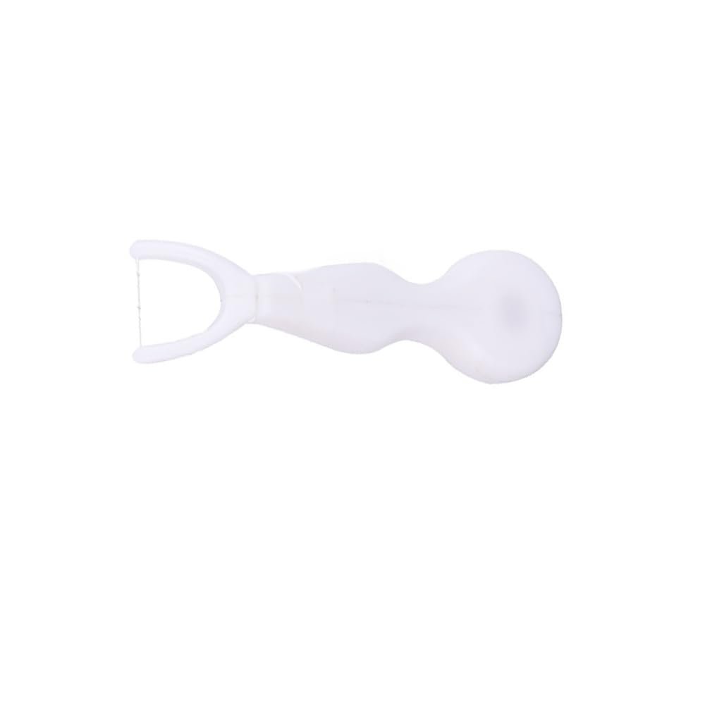Dental Floss Sticks, Teeth Cleaning Floss Sticks with 30m Dental Floss, Dental Floss Picks for Keeps Your Mouth Fresh and Clean (White)