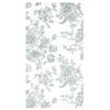 100 Floral Guest Napkins Sage Green and White Toile Disposable Paper Napkins Decorative Flower Bathroom Hand Towels for Bridal Baby Shower Tea Party Birthday Party Supplies (Sage Green) view 1