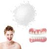 1 Pair Denture Silicone Reline Kit, Dentures False Teeth Set for Adults, Snap On Veneers Teeth Upper & Lower, Silicone Smile Enhancers for Gap & Stain Concealment Easy Application view 1