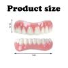 1 Pair Denture Silicone Reline Kit, Dentures False Teeth Set for Adults, Snap On Veneers Teeth Upper & Lower, Silicone Smile Enhancers for Gap & Stain Concealment Easy Application view 2