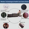 DDZJTPP Far Infrared Sauna Dome, 360 Degree Complete Coverage Single Infrared Person Sauna With Therapeutic Stones Heated Mat, Zero Emf Saunas, Infrared Saunas for Home,Brown view 4