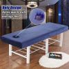 Chickwin Beauty Bed Cover, Stripe Print Washable Massage Bed Cover with Face Hole, Massage Table Cover Beauty Massage Spa Fitted Sheets for Beauty Bed & Tattoo Bed (190x80cm,Blue) view 2