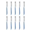 10 PCS Beard Mustache Straight Edge Razor, Dermaplaning Tool for Face Eyebrow Razor Straight Edge Trimmer Facial Hair Fuzz Remover Shaping Tool with Stainless Steel Blade for Women Men Grooming view 1
