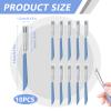 10 PCS Beard Mustache Straight Edge Razor, Dermaplaning Tool for Face Eyebrow Razor Straight Edge Trimmer Facial Hair Fuzz Remover Shaping Tool with Stainless Steel Blade for Women Men Grooming view 2