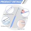 10 PCS Beard Mustache Straight Edge Razor, Dermaplaning Tool for Face Eyebrow Razor Straight Edge Trimmer Facial Hair Fuzz Remover Shaping Tool with Stainless Steel Blade for Women Men Grooming view 4