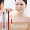 10Pcs Individually Wrapped Disposable Toothbrushes with Toothpaste, Disposable Travel Toothbrush, Pre-Pasted Toothbrushes for Dental Care, Guest Toothbrushes for Home Hotel Travel (Green, One Size) view 2