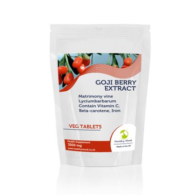 Goji Berry Tablets  High Strength Antioxidant Supplement for Immune Support, Energy & Skin Health  100% Natural
