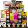 InterHamper | Golden Banquet Food Hamper Gift fit for a King with a selection of cheese truckles, charcuterie and much more all presented in a Golden Gift Box view 1