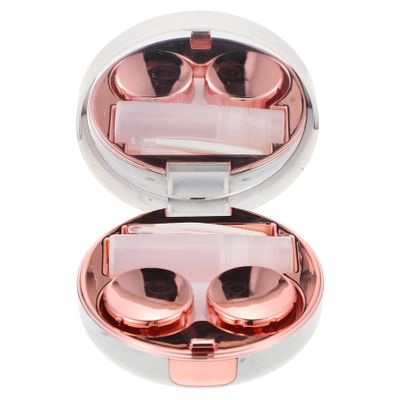 Healeved Marble Pattern Contact-Lens Storage Case Portable Plastic Lens Box Multi-Function Household Contact-Lens Container for Cosmetic Accessory