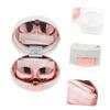 Healeved Marble Pattern Contact-Lens Storage Case Portable Plastic Lens Box Multi-Function Household Contact-Lens Container for Cosmetic Accessory view 3