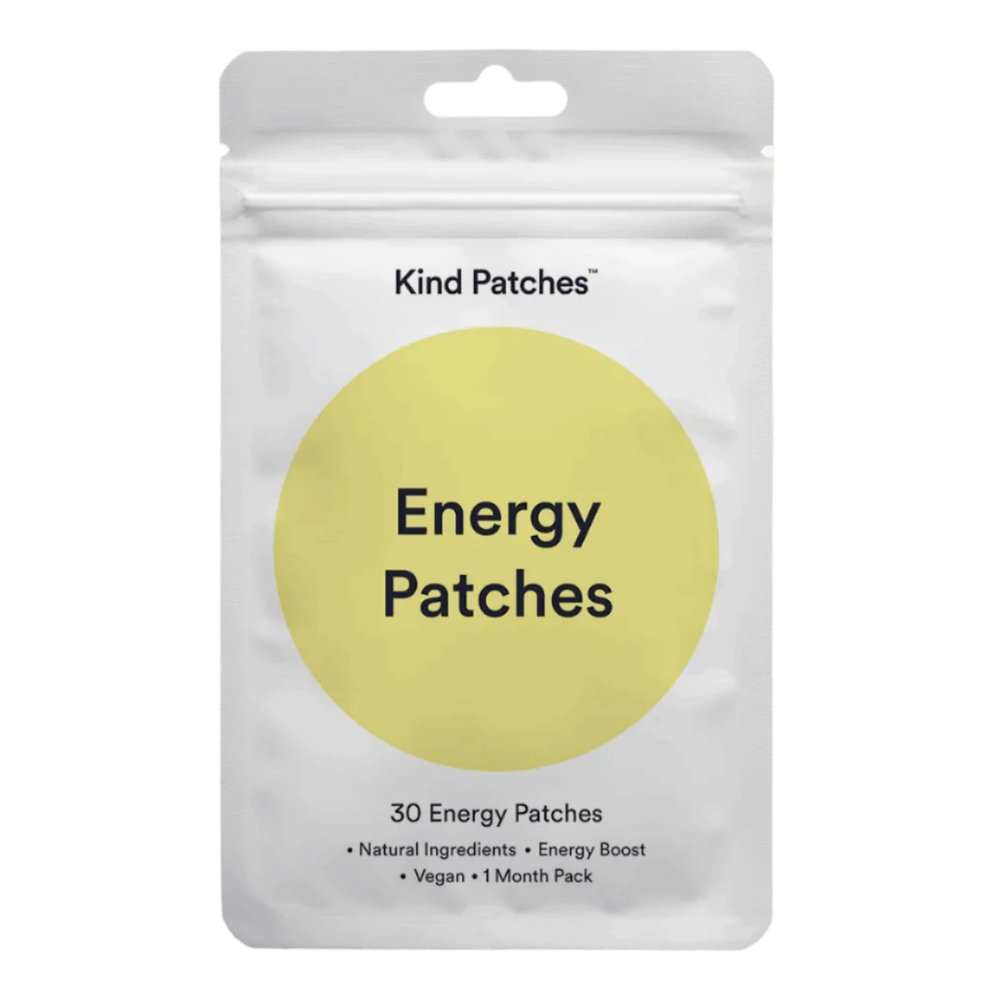 Kind Patches | Energy Patches | Sustained Energy Support | Botanical Plant-Based Formula with Vitamin B Complex and Caffeine | 30 Vegan Patches