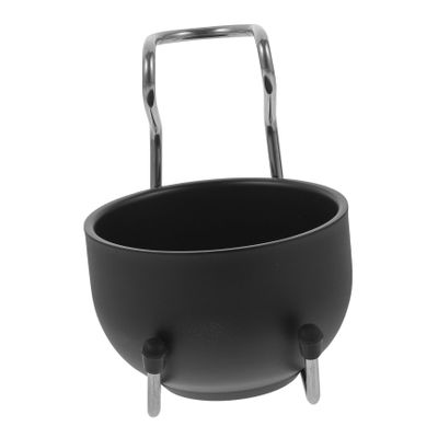 IWOWHERO Men's Grooming Kit Soap Bowl Holder Metal Soap Bowl Stand for Shaving Beard Mustache Care Stainless Steel Travel-Friendly