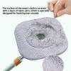 Mop Set Covering An Area of 0.3, Nylon Silk Hook Mop Cloth, Sewage And Clean Water Separation+Removable Inner And Outer Buckets+Side And Bottom Scraping Teeth+2.5L Water Storage Bucket ,Green view 4