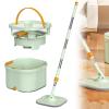 Sewage Separation Mop Set, No-hand Cleaning Cleaning Set, 2.5L Water Storage Bucket+360 Rotating Joint+Covering Area 0.3+Side And Bottom Scraping Teeth+Removable Inner And Outer Buckets ,Green view 1