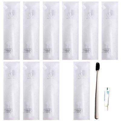 10Pcs Individually Wrapped Disposable Toothbrushes with Toothpaste, Disposable Travel Toothbrush Kit, Soft Bristles Hotel Toothbrushes, Guest Toothbrushes Bulk for Home Hotel Travel