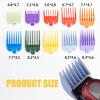 10 Pcs Professional Hair Clipper Guide Combs,Multi Size Replacement Guards Set,Attachment Guide Combs for Many Clippers Trimmers view 4